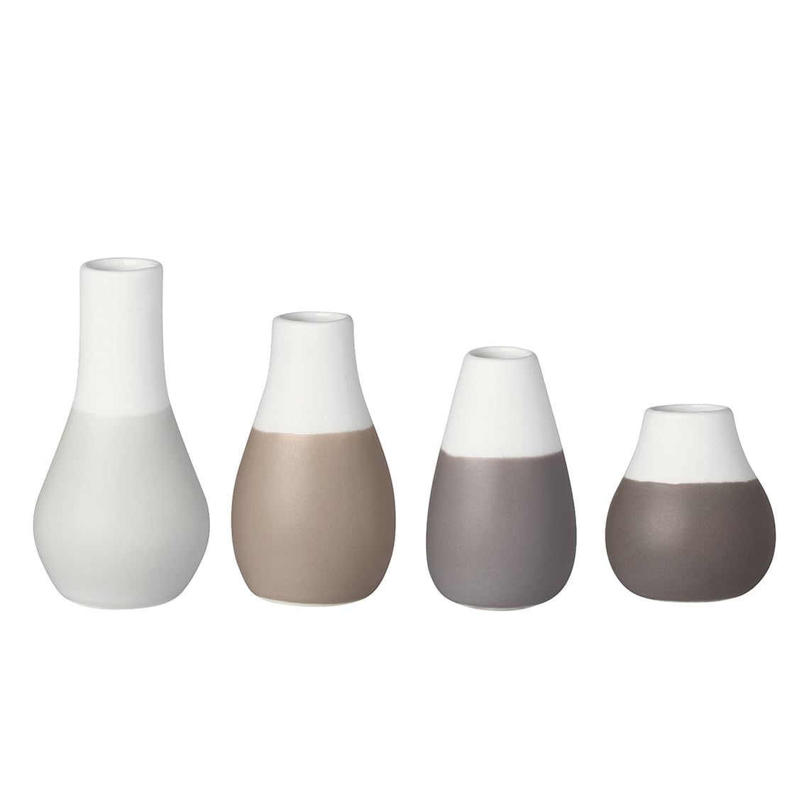 Räder Multicolor Mini Pastel Vases Grey Tones Set Of 4