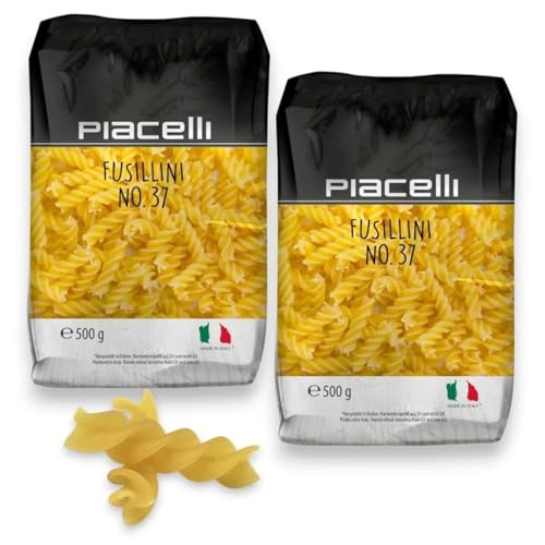 Piacelli Fusillini Pasta - Protein Pasta Made from Fine Durum Wheat Semolina for Rich Flavor - Enjoy Organic Noodles in Your Favorite Recipes - Healthy Noodles Ideal for Quick, Wholesome Meals - 2pk