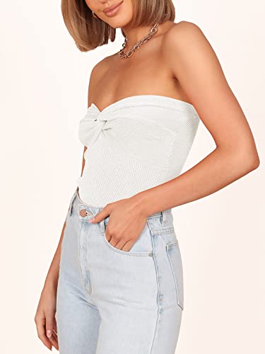 ANRABESS Tube Top for Women Summer Strapless Bandeau Knit Twist Knot Corset Crop Basic Tank Top 2025 Vacation Outfits Clothes4