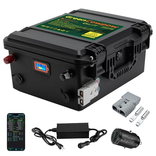 GreenCowpow 24V 100Ah _S`Eobe[ LiFePO4 e2560Wh _S`Edr 120A Bluetooth BMSAőo2560W p[dt 10NȏE8000ȏ̏[dTCN 