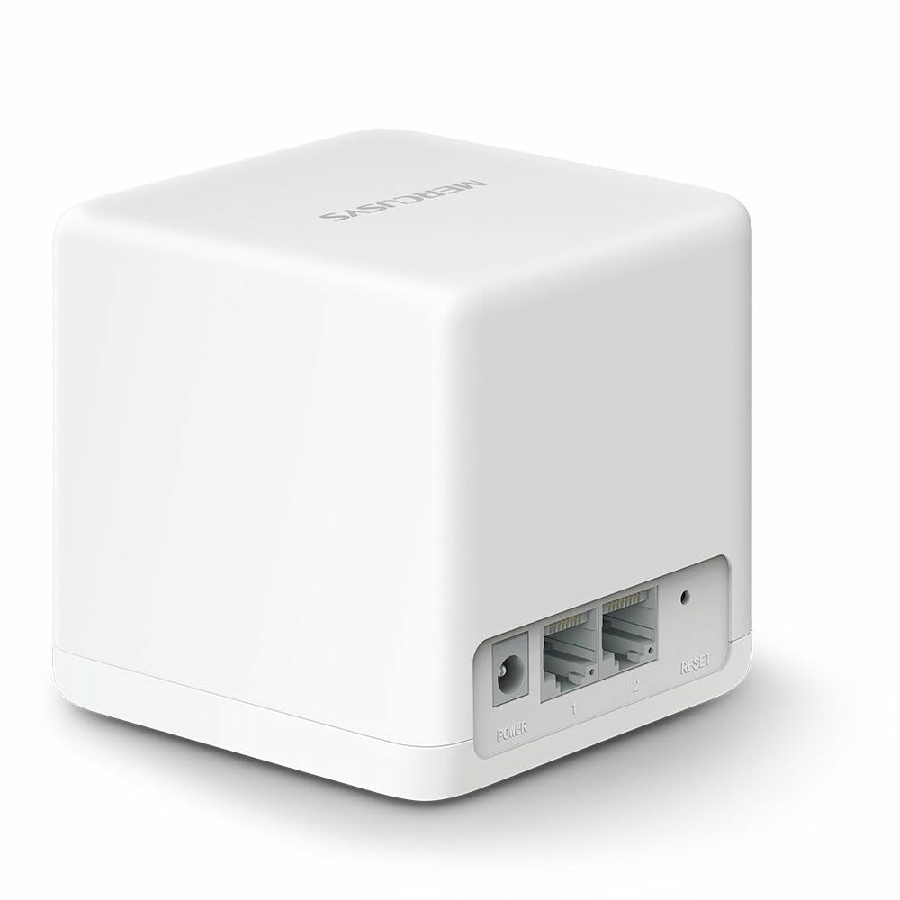 MERCUSYS Halo H30G(3-Pack) - AC1300 Sistema Wi-Fi Mesh para Todo el hogar, 2 Puertos gigabit 10/100/1000mbps, Cobertura hasta 320m2, Fácil Configuración con App