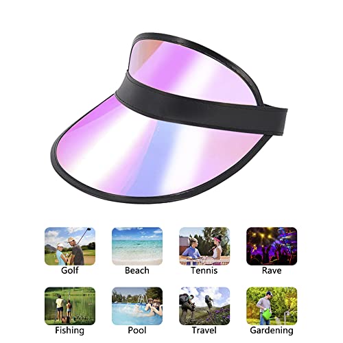 Image of Surkat Plastics Clear Sun Visors UV Protection Hat Cap Headwear Sunhat for Golf Tennis Beach Cycle