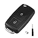 Coque de clé de voiture pliable à 2 boutons pour VW Volkswagen MK4 Bora Golf 4 5 6 Passat Polo Bora Touran