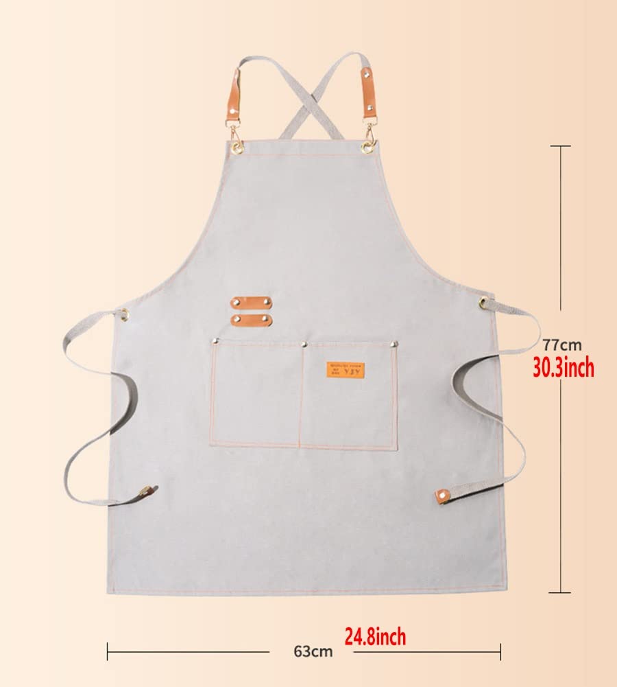 Delantal de Soldadura Denim Fashion Work Delantal, Baker/Barista/Bartender Tool Delantal, Hombres Y Mujeres Delantales Delantales con Bolsillos (Color : Blue, Size : 77x63cm)