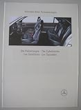  Prospekt Mercedes-Benz Personenwagen DIE POLSTERUNGEN (Stoff/Velours/Leder/MB-Tex) - von 1991 - für Mercedes 190 W201 / Limousine W124 / Kombi T-Modell S124 / S-Klasse Limousine W126 / SL Roadster R129 - mehrsprachige Ausgabe - 16 Seiten - KEIN NACHDRUCK