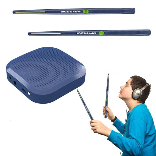 Juego de batería electrónica virtual, juego de 3 baquetas de aire, baquetas eléctricas, tambor de aire con baquetas, pedales, Bluetooth y 8 sonidos, juego de batería eléctrica de mesa regalo para