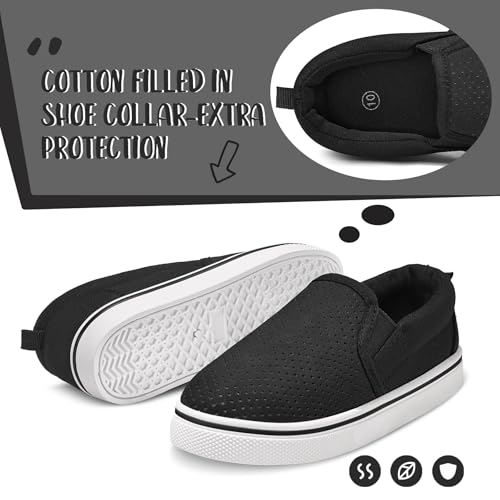 Image of K KomForme Boys & Girls Slip on Shoes, Toddler Canvas Walking Shoes | Lightweight, Comfortable