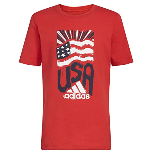T-shirt USA adidas en coton haut de gamme pour garde-robe enfant