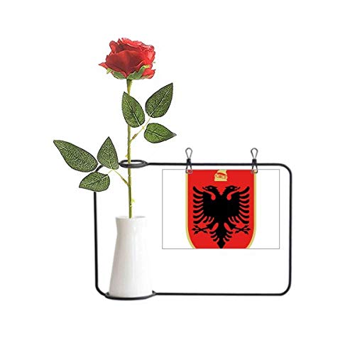 Vase suspendu avec fleur artificielle déco bouteille mur - 2