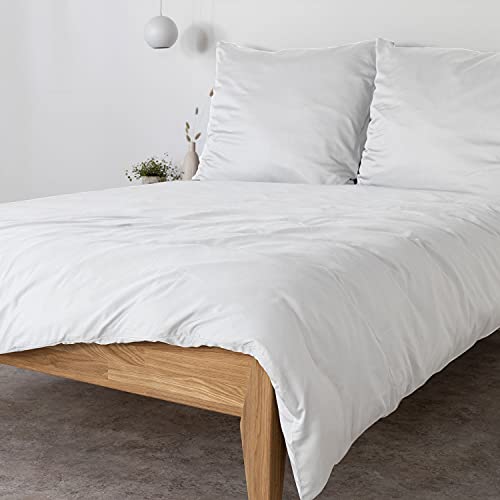 AGAPIE - Bambus Lyocell Bettwäsche-Set 200x200 + 2X 80x80 cm - Weiß, 100% Bio Oeko-Tex 100, für Allergiker, Antibakteriell, Ganzjahres-Bettwäsche, Atmungsaktiv, Geruchshemmend, Besonders sanft - Image 3