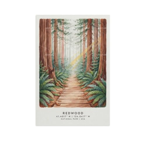 Poster Redwood paysage urbain esthetique impression deco murale 60x90
