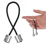 KFHENSOMR Fidget Beads Stainless Steel Cylinder Shaped Fidget Toy with 4 Strings, Spinner Worry Relaxation Gifts for Adult Men Women Skill Players (Silver)