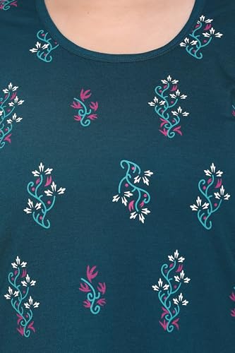 Image of In Love Women's Plus Size Printed Long Tops, Round Neck 3 /4 Sleeve Relaxed Fit Longline T-Shirt Tunic
