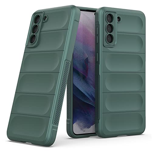 Image of Amazon Brand - Solimo Back Case Cover for Samsung S21 Plus 5G | Compatible for Samsung S21 Plus 5G Back Case Cover | Liquid Silicon Magic Case with Camera Protection | Dark Green