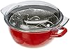 IBILI - Friteuse avec panier et couvercle Korinto, 24 cm, Acier émaillé, Antiadhésif, Compatible avec l’induction