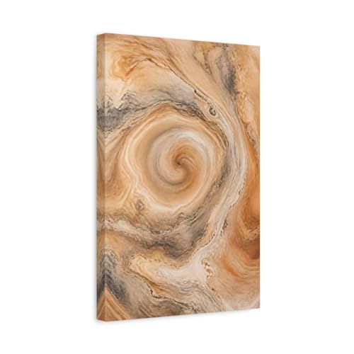 Tableau abstrait marron beige 30x45 decoration murale salon moderne