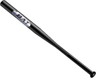 Baseball Bat Metal Baseball Bat Steel Full Size Anti Slip Long Youth Adult Outdoor Training and Practise Frosted Black