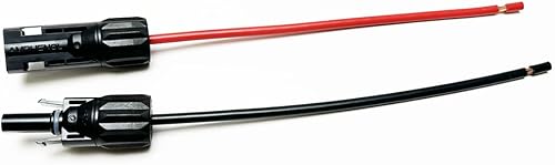 Amphenol H4 MC4 10AWG GPT Cables de cobre puro Panel solar Adaptador de controlador de carga solar Kit de coleta de 9 pulgadas (fabricado en Estados