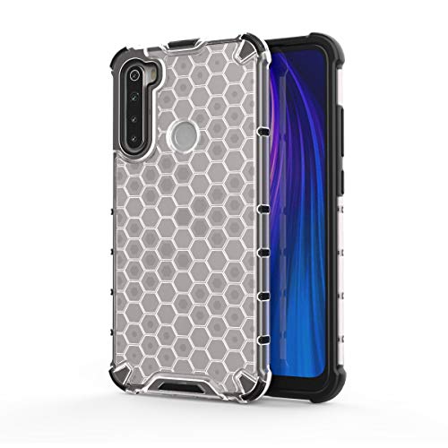 Image of Glasgow | for Mi Redmi Note 8 Honeycomb Pattern Back Case Cover for Mi Redmi Note 8 with 4 Bumper Corners and Military Grade Protection - Transparent