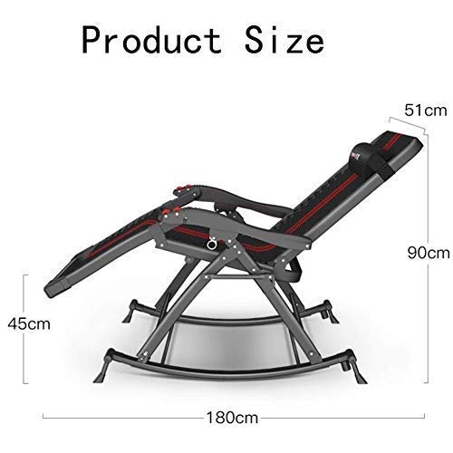 Chaise pliante à bascule avec pieds carrés stables pour sol de camping - 2