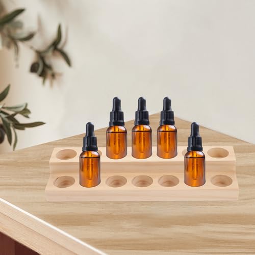 Expositor de madera para aceites esenciales de 14 compartimentos para evitar desorden 5