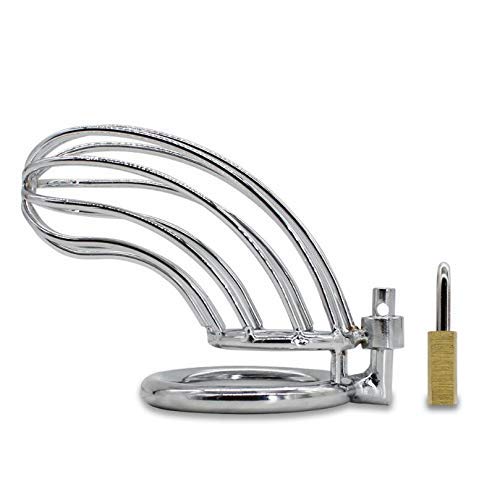 Gabbia da allenamento regolabile in acciaio inox a strisce da uomo,40MM,B3
