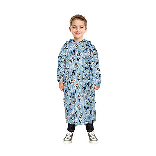 Niue Kids Boy’s Printed PVC Raincoat (Sky Blue,Pack of 01)