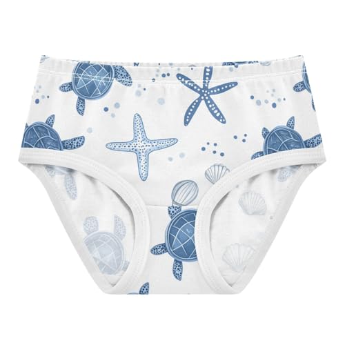 Wusikd Turtles Girls' Underwear Cotton Starfish Shells Girls Briefs Soft Toddler Underwear 2T