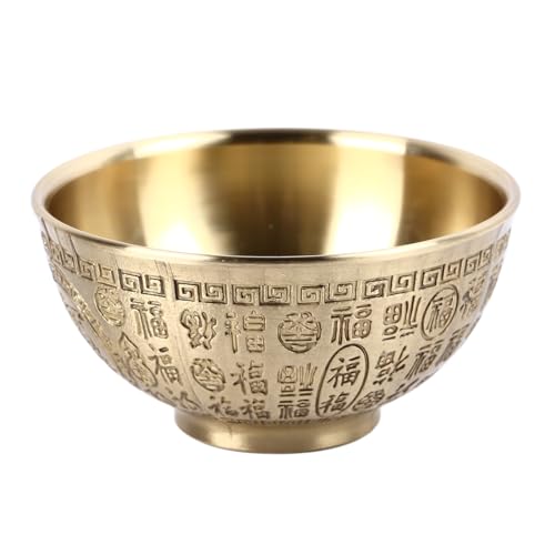 Qcwwy Golden Räucherschale, Buddhistische Opferschale, Segensschale Zum Verbrennen von Räucherwerk, Buddhistische Versorgung, Kupfer