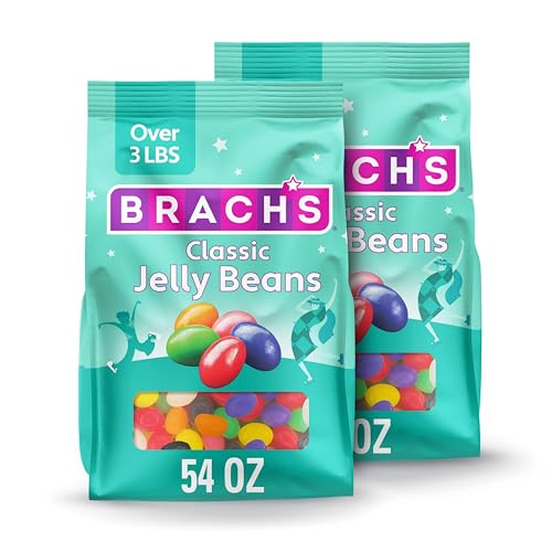 Brach's Classic Jelly Beans, Candy, Assorted Flavors, Bulk Bag, 54 oz (2 ct)