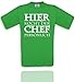 Comedy Shirts Herren T-Shirt Gr. XXL - Gruen/Weiss Hier KOCHT DER Chef PERSÖNLICH