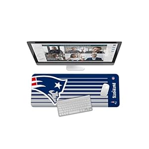 SOAR NFL Unisex Multifunctional Desk Mat for Desktop, (31.5″x12″) – Ultra Soft Fabric with Non-Slip Rubber Backer – Water Resistant & Durable Nylon Stitching – Officially Licensed NFL, Desk Pad