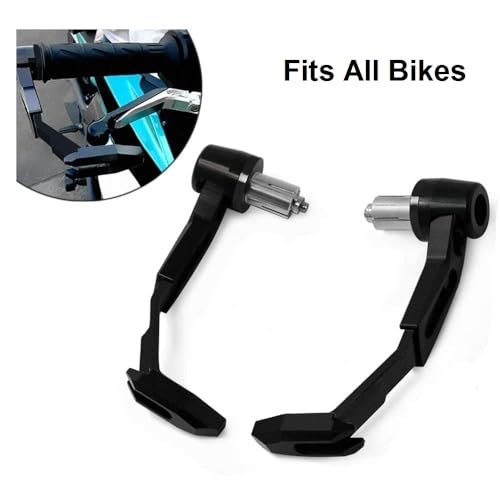 Image of SGTB Universal Motorcycle Bike Clutch Levers Protector Brake Guard Handguard Adjustable & Extendable for All Bikes G310 GS RR TVS Ntorq Raider Ronin Apache RR 310 RTR 160 310 200 4v Hness CB350 Black