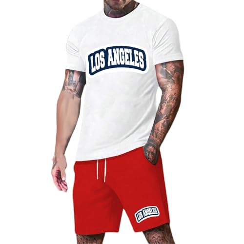 Ensemble homme à impression numérique 3D tenue graphique rouge York XXL
