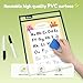 GNL Dry Erase Pocket Sleeves 30 Packs, Reusable Clear Plastic Ticket Holders with Rings, Durable & Easy-to-Erase Sheet Protectors, Black 10x14 Inch for Classroom & School Teacher Supplies