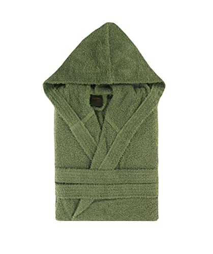 NH NOVOTEXTIL HOGAR Albornoz con capucha para adulto(unisex). Tejido 100% algodón (L, Hoja)