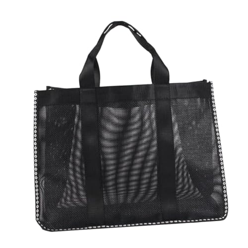 TINEASUR 防水メッシュトートバッグ 大容量 軽量 速乾 持ち運び便利 ビーチ スパ プール ジム用 洗濯収納 洗面用具入れ おもちゃ収納対応