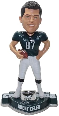 Brent Celek Philadelphia Eagles Super Bowl LII Champion Bobblehead NFL Football image 2