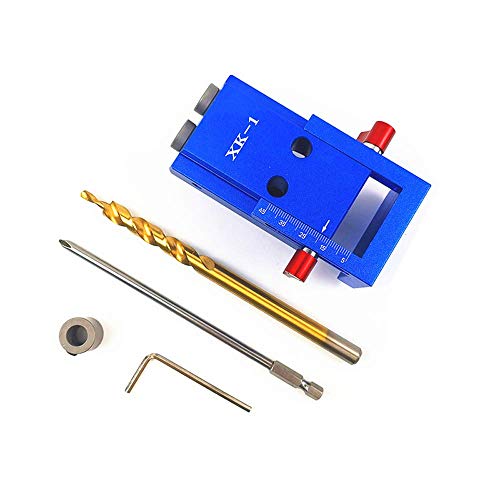 XK-1 2 L?cher Oblique Hole Puncher Hole Jig Locator Holzbearbeitung Punch Oblique Hole Locator Set Blau