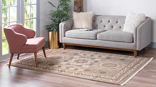 Rugs.com Amina Collection Rug – 3' Round Brown Flatweave Rug Perfect for Kitchens, Dining Rooms