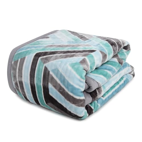 Image of Signature Aadhira Luxuriously Super Soft Double Ply Faux Mink Blanket - Heavyweight 4.5kg for Ultimate Winter Warmth 220x240CM 4.5Kg (Contemporary Maze)