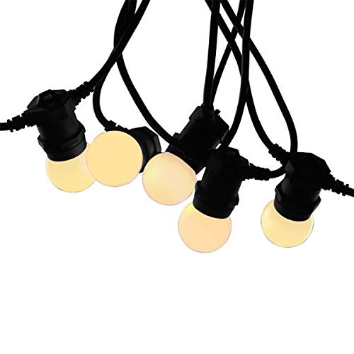 Christmas Direct String Lights – Festoon Lights - E27 Light Bulbs for Indoor and Outdoor Decor – Decorative LED String Lights for Garden Decor, Bedroom, Wedding, Pergola – Warm White (10m / 15 Bulbs)