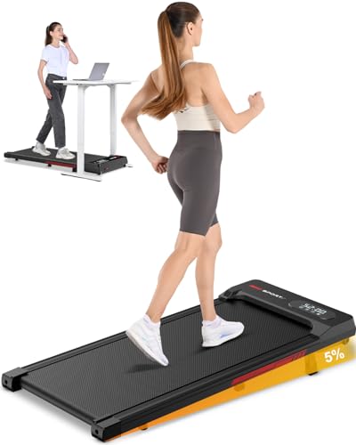 HomeFitnessCode 4 in 1 Laufband mit Neigung - Walking Pad für Zuhause mit 5% Steigung 1-8 Km/h...