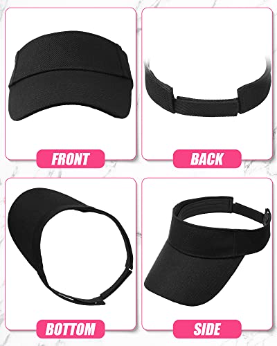 5 Pcs Sports Sun Visor Hats Visor Women Men Golf Visors Hat For Men Adjustable Visor Cap Athletic Visor Hat For Men Women (Black, White, Rose, Green, Gray) #TOP1