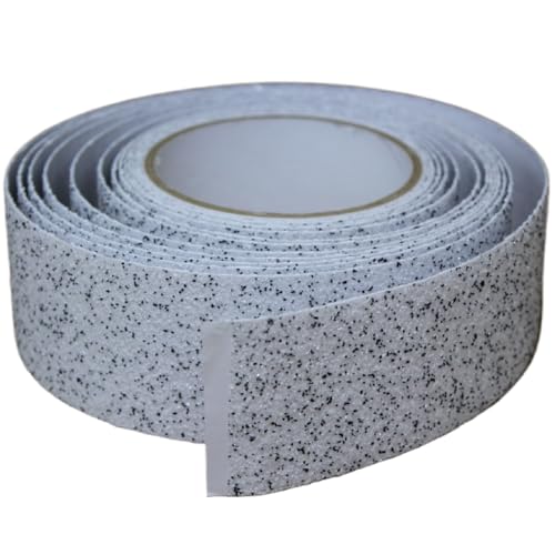 Image of Anti Slip Tape 2 Inch Wide, Waterproof Grip Adhesive Heavy Duty High Traction Friction for Indoor /Outdoor Steps (17 Ft /White-Black).