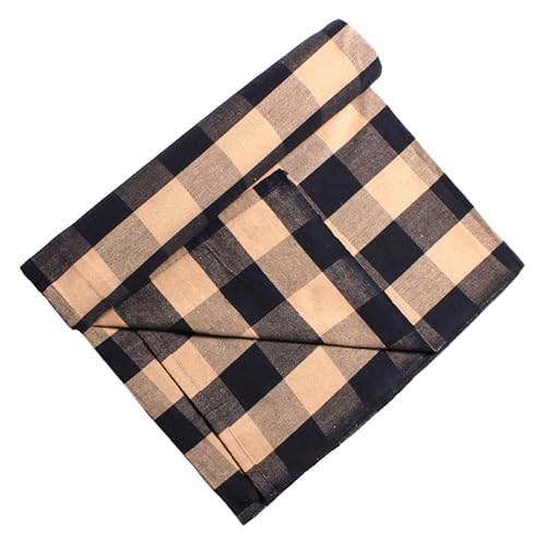 Image of Hornbill Enterprises 100% Pure Cotton Blanket /Single Size Solapur Cotton Chaddar /Bedsheet /Reversible Blanket for Daily use (60x90 inches) Set of 1 (Sandal Black)