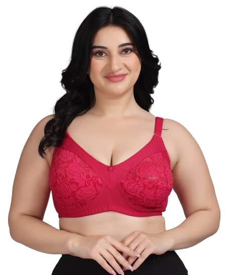ZIVOK Womens Adjustable Casual Full Coverage Bra | MARGENTA | 44B