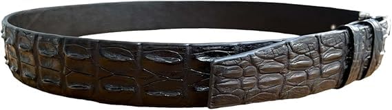 VIETDAVN Black Alligator Leather Belt