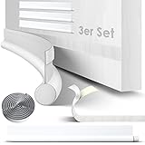 KESSER® 3 x Zugluftstopper Set bis 95 cm zuschneidbar Passend für alle Türen | waschbar | Lärmschutz Türluftstopper | doppelseitige Türisolierung | Luftzugstopper | Schutz vor Lärm und Zugluft