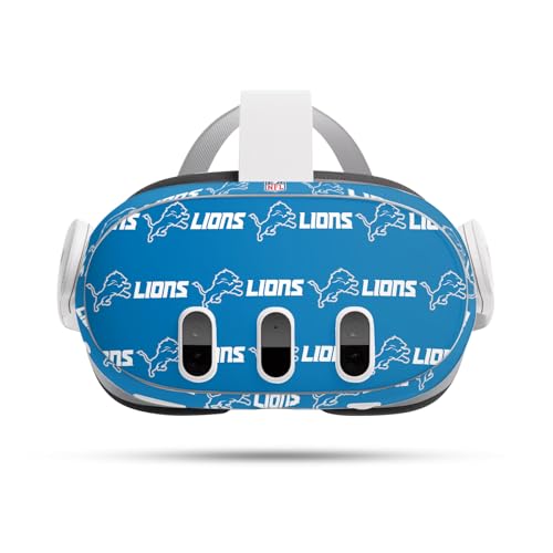 Autocollant vinyle Meta Quest 3 NFL Detroit Lions skin protection casque